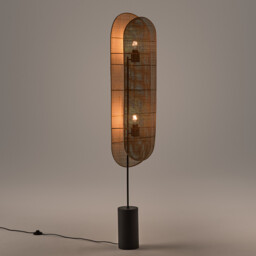 Lola Metal & Cane Wall Lamp - thumbnail 3