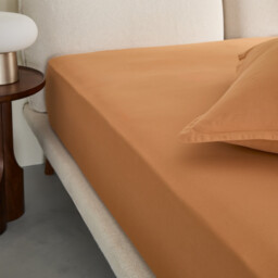 Sabbal Washed Cotton Percale 300 Thread Count Fitted Sheet, Depth 30cm - thumbnail 3