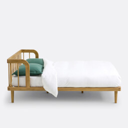 Matea Solid Oak Bed with Bed Base - thumbnail 4