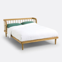 Matea Solid Oak Bed with Bed Base - thumbnail 1