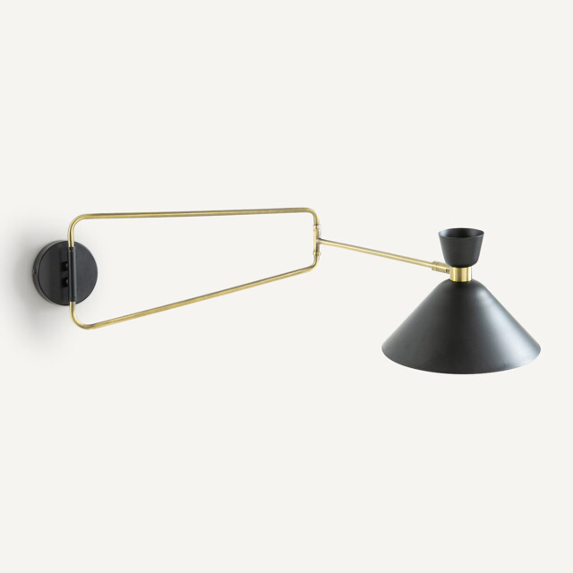Zoticus Aged Brass Articulated Wall Light - image 1