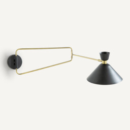 Zoticus Aged Brass Articulated Wall Light - thumbnail 1