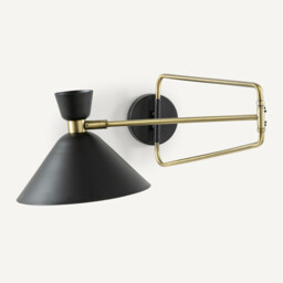 Zoticus Aged Brass Articulated Wall Light - thumbnail 4