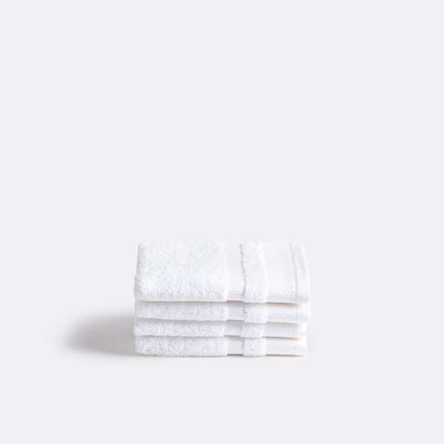 Kheops Face Towels in Egyptian Cotton 600g/m2 in Set of 4 - image 1