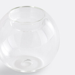 Set of 2 Ovia Transparent Glass Candleholders Height 7.5cm - thumbnail 3