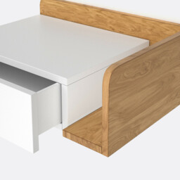 Jimi Floating Bedside Table, Left-Hand Side - thumbnail 4