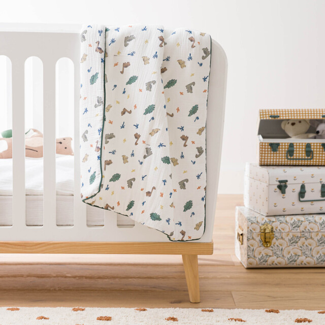 Dino Pop Cotton Muslin Baby Blanket - image 1