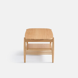 Jucca Solid Oak 80cm Wide Two-Tier Coffee Table - thumbnail 4