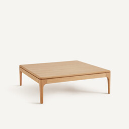 Sanara Solid Oak and Veneer Square Coffee Table with 2 Drawers