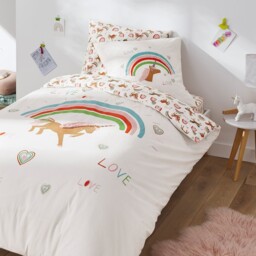 Licorne Pillowcase in Unicorn Print Organic Cotton - thumbnail 2