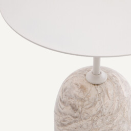 Balastro Side Table in Marble and Iron, Ø45cm - thumbnail 4