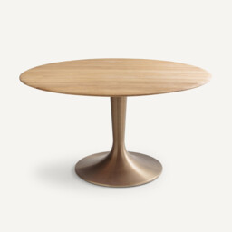 Hisia 130cm Diameter Solid Oak Round Tabletop - thumbnail 1