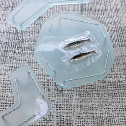 Oasis Coffee Table in Glass and Iron, H35cm - thumbnail 2