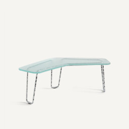 Oasis Coffee Table in Glass and Iron, H35cm - thumbnail 1