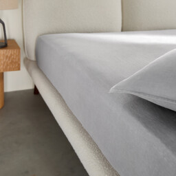 Elina Washed Linen Mattress Topper Fitted Sheet - thumbnail 3