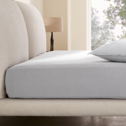 Elina Washed Linen Mattress Topper Fitted Sheet - thumbnail 1