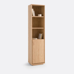 Norrem Oak Veneer Bookcase - thumbnail 1