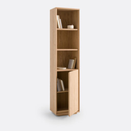 Norrem Oak Veneer Bookcase - thumbnail 4