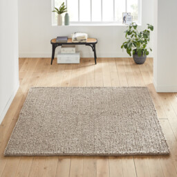 Diano Knit Effect Square Wool Rug