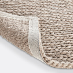 Diano Knit Effect Square Wool Rug - thumbnail 4