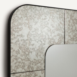 Oris Square Antique Finish Glass Border Mirror, Height 105cm - thumbnail 4