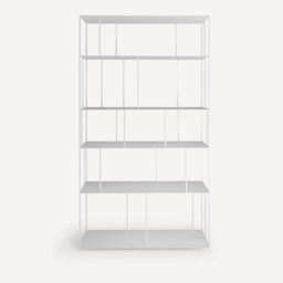 Parallel Wide Metal Bookcase - thumbnail 2