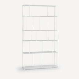 Parallel Wide Metal Bookcase - thumbnail 1