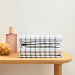 Set of 3 Tifli Rayé Cotton Honeycomb Face Towels - thumbnail 2