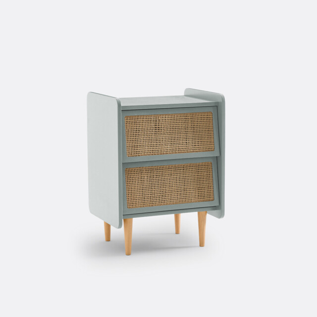 Kaya Bedside Table with 2 Cane Drawers - image 1