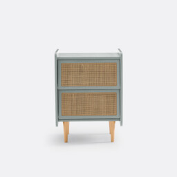 Kaya Bedside Table with 2 Cane Drawers - thumbnail 2