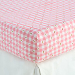 Floral Gingham Washed Cotton Fitted Sheet - thumbnail 3