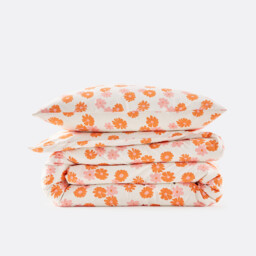 Marguerites 50% Recycled Cotton Child's Duvet Cover Set with Square Pillowcase - thumbnail 4
