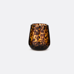 Set of 2 Fauvita Amber Glass Tealight Holders - thumbnail 4