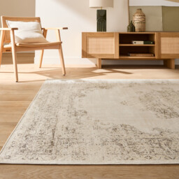 Diona Printed Used Effect Vintage Rug - thumbnail 1