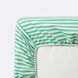 Soizic Green Cotton Fitted Sheet Mattress Depth 30cm - thumbnail 3