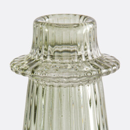 Sabri 6.8cm High Coloured Textured Glass Candlestick - thumbnail 4