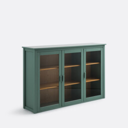 Alvina 3-Door Cabinet in Solid Pine and MDF