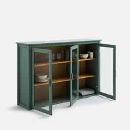 Alvina 3-Door Cabinet in Solid Pine and MDF - thumbnail 4