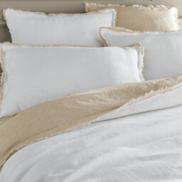 Alhanasia Washed Linen Duvet Cover with Double Fringe - thumbnail 2