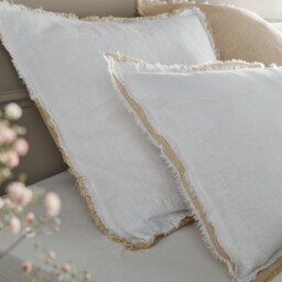 Alhanasia Washed Linen Duvet Cover with Double Fringe - thumbnail 3