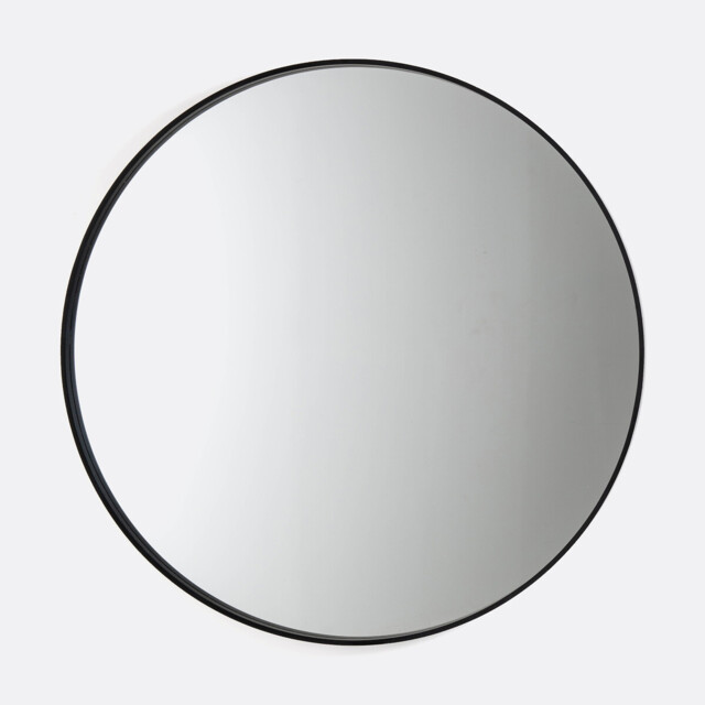 Alaria 120cm Diameter Round Black Mirror - image 1