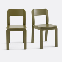Set of 2 Talet Stained Solid Birch Chairs - thumbnail 1