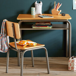 Buton Vintage Metal School Desk and Chair - thumbnail 2
