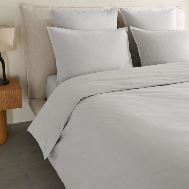 Sabbal Washed Cotton Percale 300 Thread Count Duvet Cover - image 1