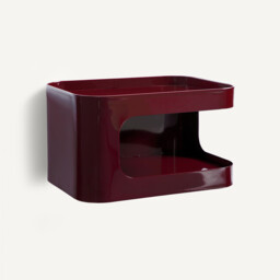 Sandoval Steel Wall-Mounted Bedside Table with 1 Compartment - thumbnail 1