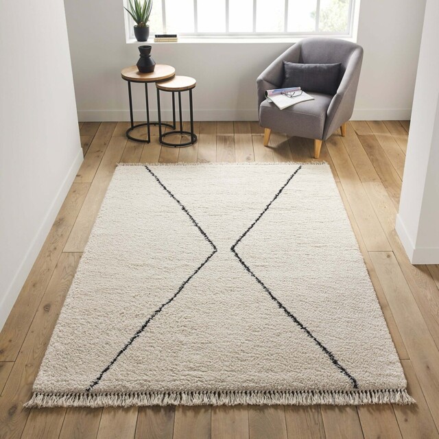 Luna Fringed Berber-Style Rug - image 1