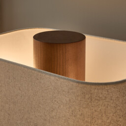 Dryade Walnut-Stained Ash/Linen Table Lamp - thumbnail 4