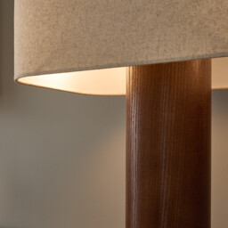 Dryade Walnut-Stained Ash/Linen Table Lamp - thumbnail 3