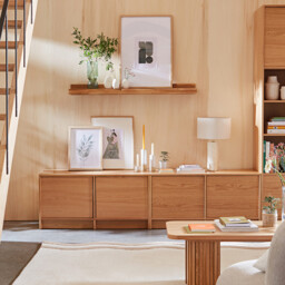 Hiba Wall Shelf in Solid Oak with Length 120cm - thumbnail 2