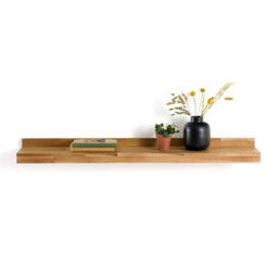 Hiba Wall Shelf in Solid Oak with Length 120cm - thumbnail 3
